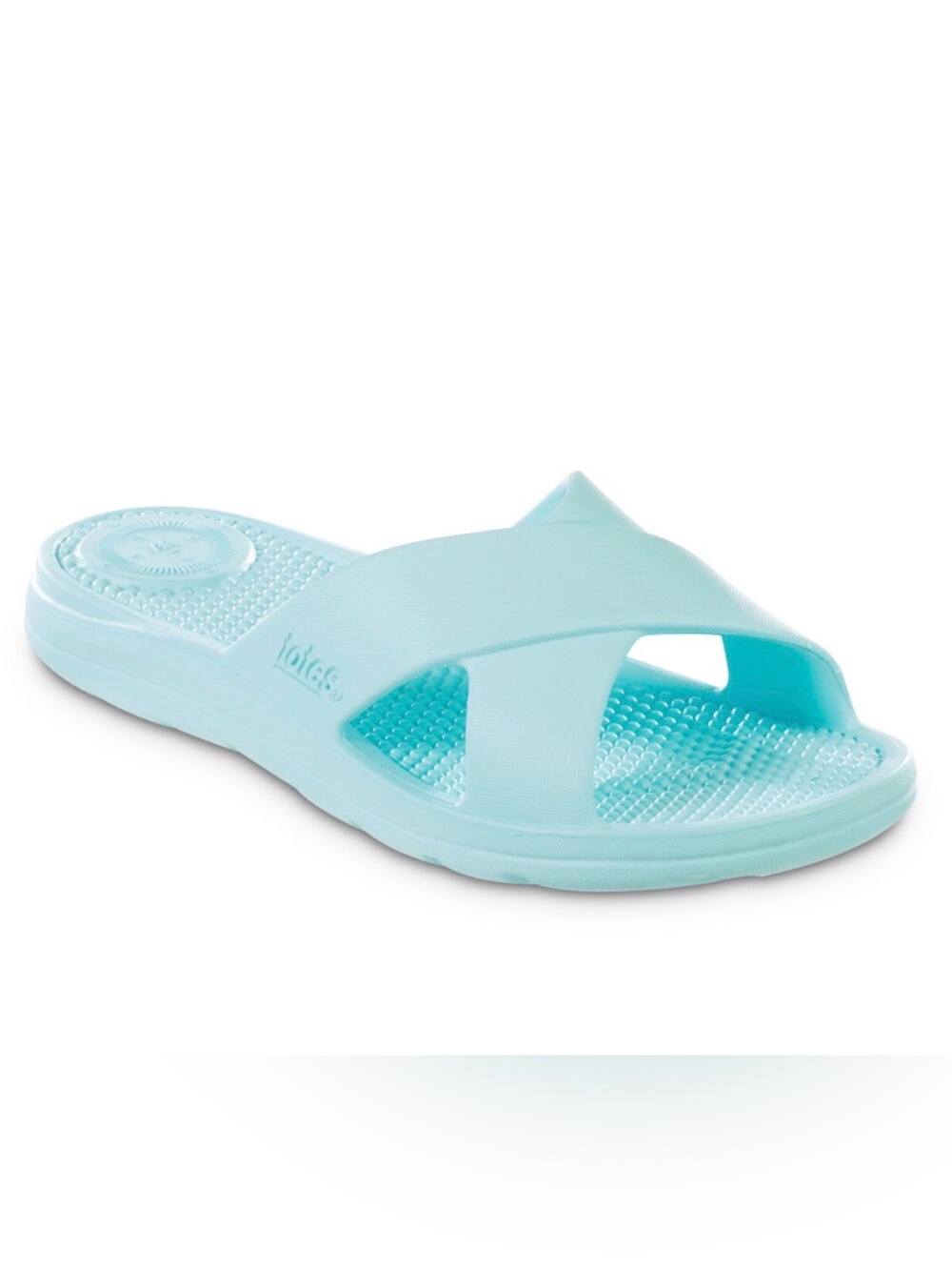 totes Mint Cross-Over Slide Sandals Size 9 (EUR 40)